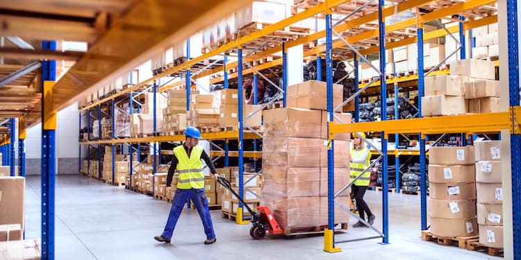 Men working in a warehouse